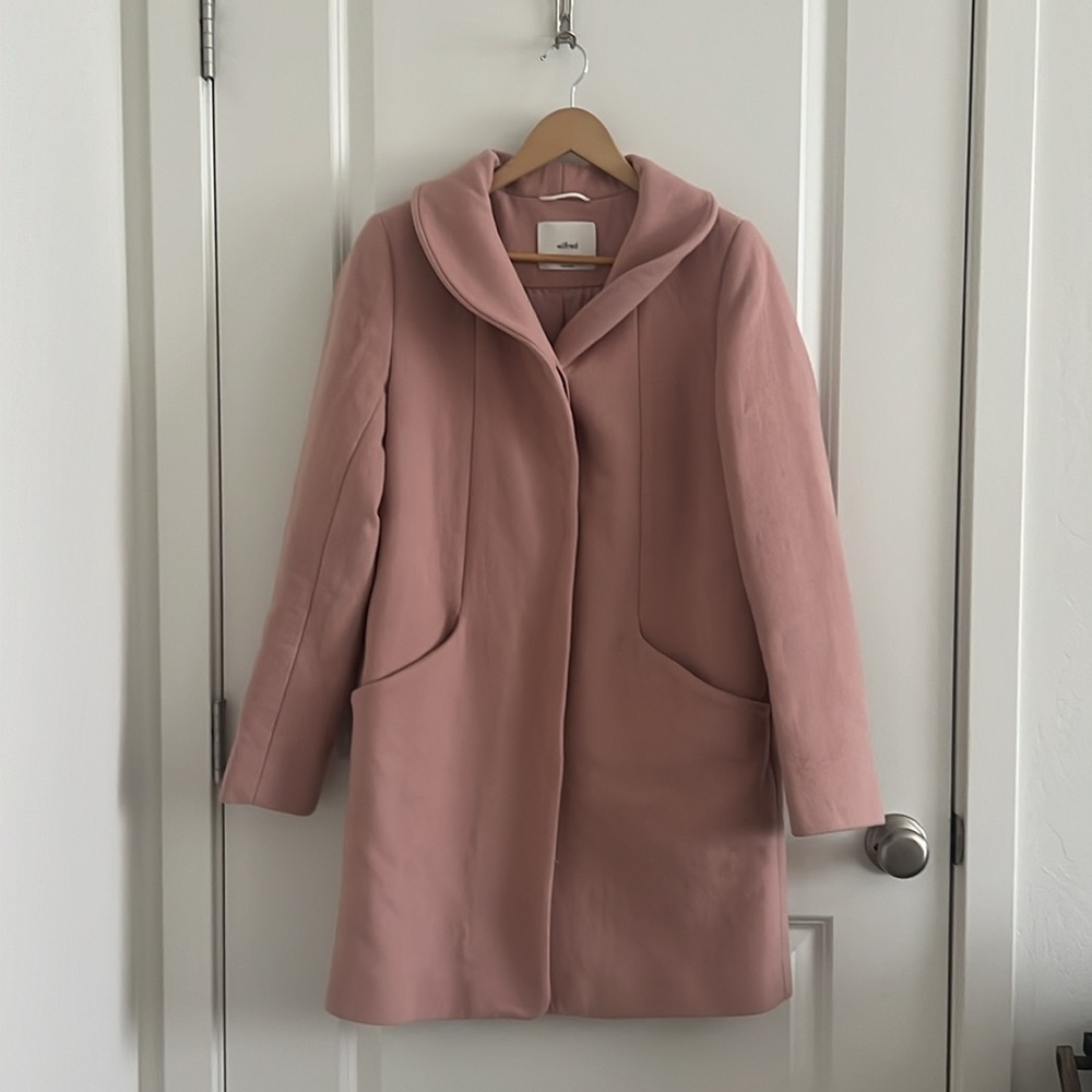 Aritzia Wilfred Cocoon Coat - Pink